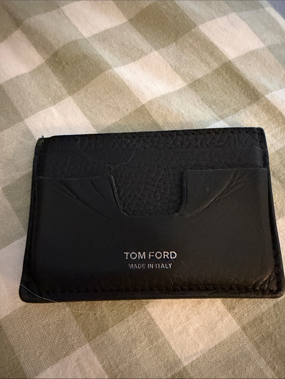 Tom Ford Black Leather Slim Card Case